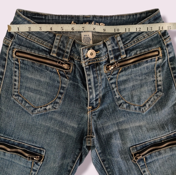 AB Wide Leg Blue Jeans with multiple pockets - Picture 7 of 16